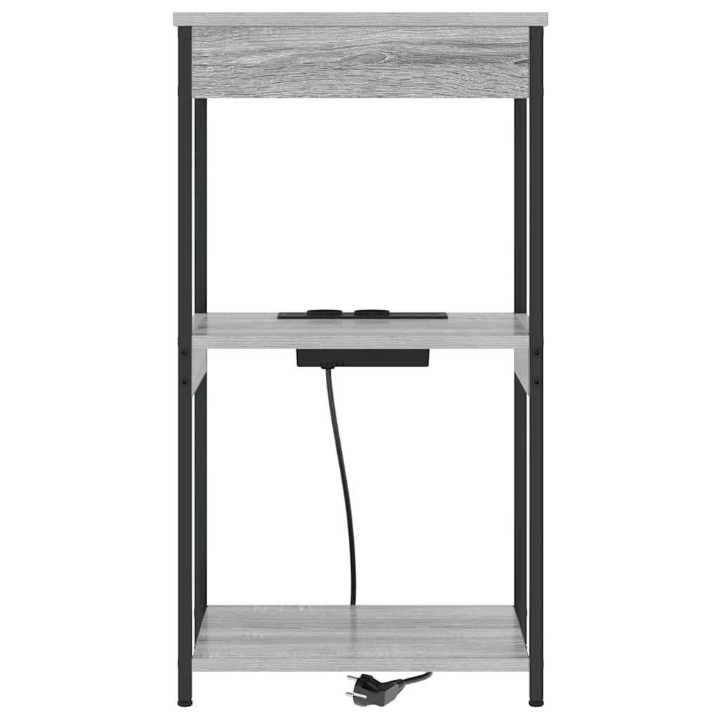 Nachtkastje met plank Grijs Sonoma 41 x 31 x 76 cm Bewerkt hout is nu te koop bij PeponiXL, paradijselijk wonen!