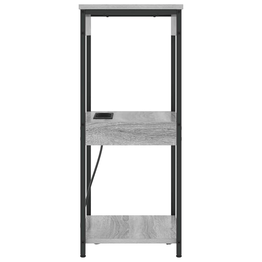 Nachtkastje met plank Grijs Sonoma 41 x 31 x 76 cm Bewerkt hout is nu te koop bij PeponiXL, paradijselijk wonen!