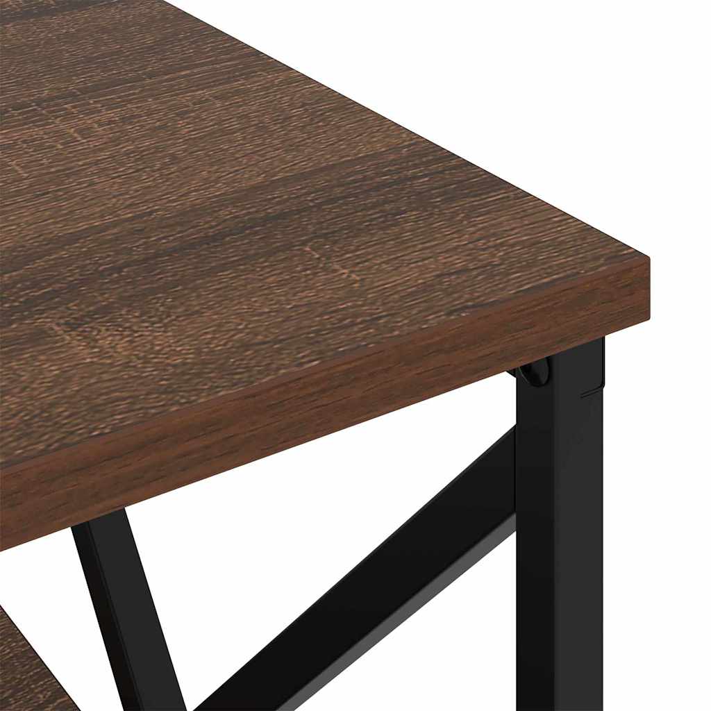 Nachtkastje Bruin Eiken 41,5 x 40,5 x 55 cm Bewerkt hout is nu te koop bij PeponiXL, paradijselijk wonen!