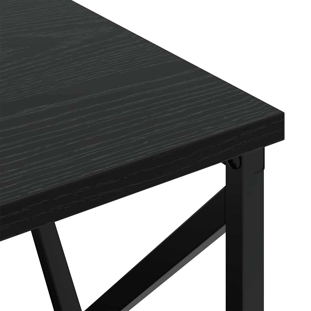 Nachtkastje met lade Zwart Eiken 40 x 31 x 60 cm Bewerkt hout is nu te koop bij PeponiXL, paradijselijk wonen!