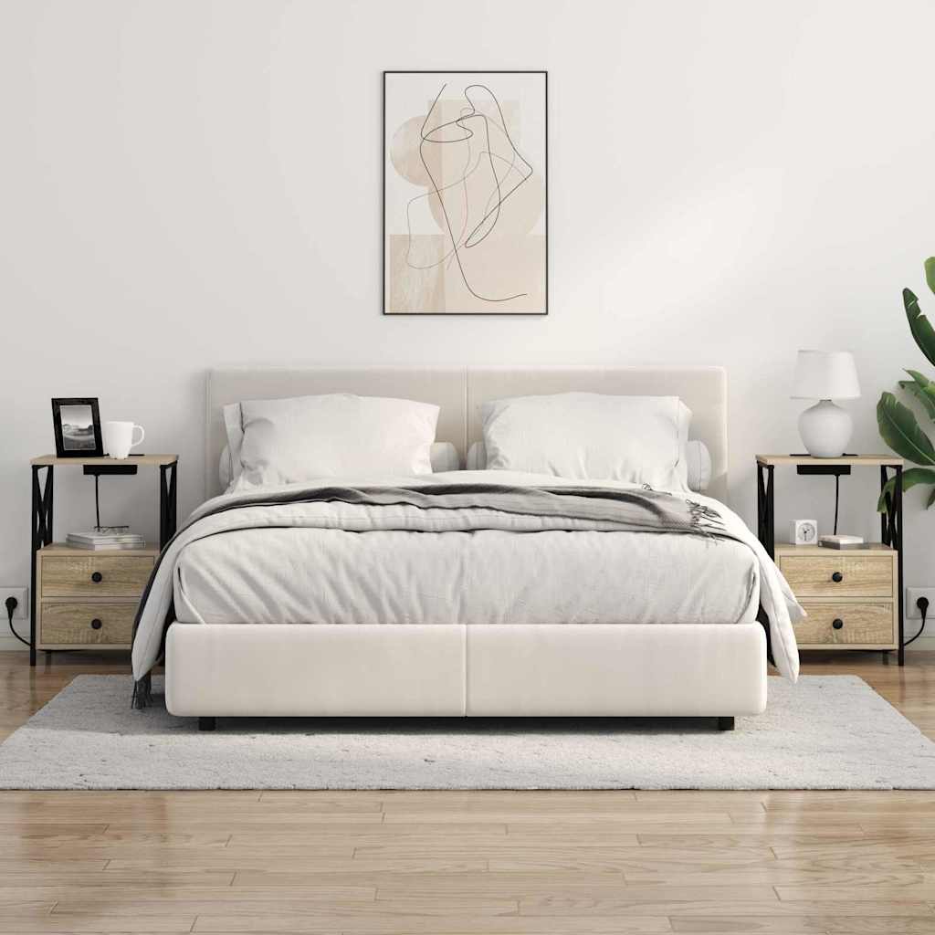 Nachtkastje met lade Sonoma Eiken 40 x 31 x 60 cm Bewerkt hout is nu te koop bij PeponiXL, paradijselijk wonen!