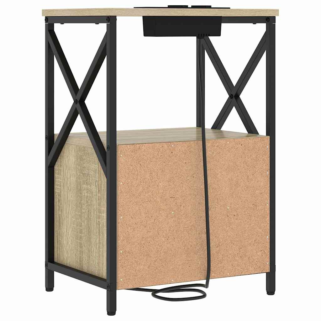 Nachtkastje met lade Sonoma Eiken 40 x 31 x 60 cm Bewerkt hout is nu te koop bij PeponiXL, paradijselijk wonen!