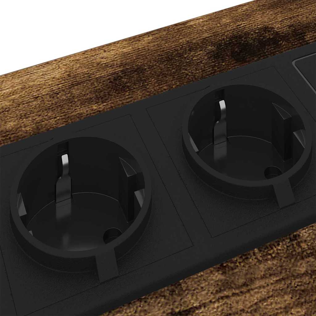 Nachtkastje 2 pcs Gerookt eiken 40 x 31 x 60 cm Bewerkt hout is nu te koop bij PeponiXL, paradijselijk wonen!