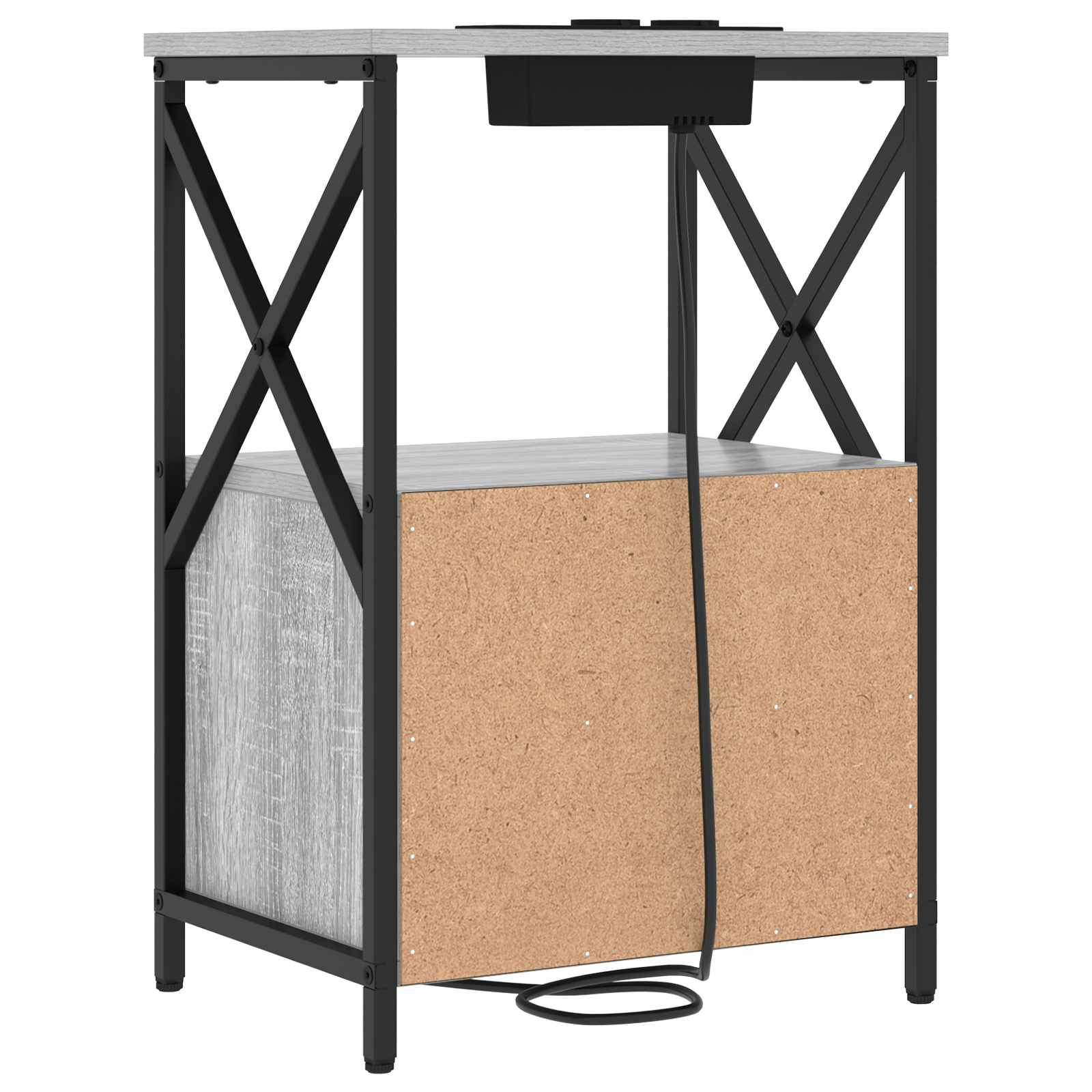 Nachtkastje 2 pcs Grijs Sonoma 40 x 31 x 60 cm Bewerkt hout is nu te koop bij PeponiXL, paradijselijk wonen!