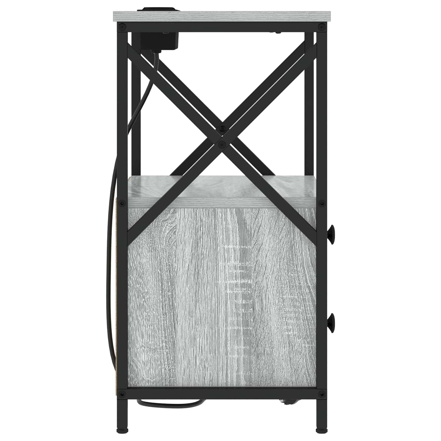 Nachtkastje 2 pcs Grijs Sonoma 40 x 31 x 60 cm Bewerkt hout is nu te koop bij PeponiXL, paradijselijk wonen!