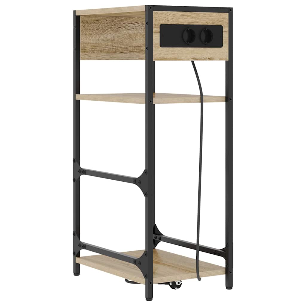 Nachtkastje Sonoma Eiken 40 x 27 x 76 cm Bewerkt hout is nu te koop bij PeponiXL, paradijselijk wonen!