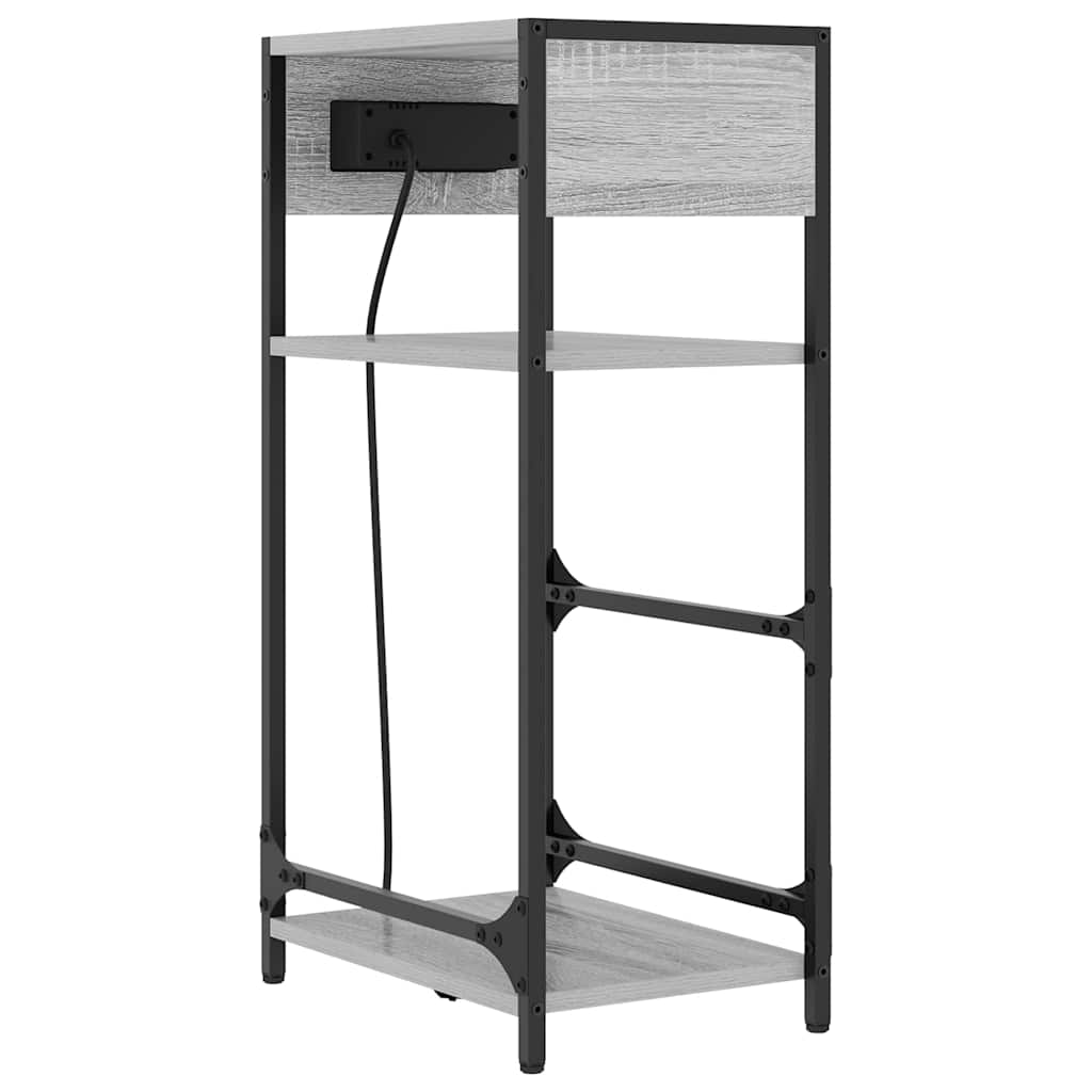 Nachtkastje Grijs Sonoma 40 x 27 x 76 cm Bewerkt hout is nu te koop bij PeponiXL, paradijselijk wonen!