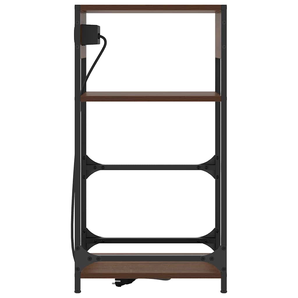 Nachtkastje Bruin Eiken 40 x 27 x 76 cm Bewerkt hout is nu te koop bij PeponiXL, paradijselijk wonen!