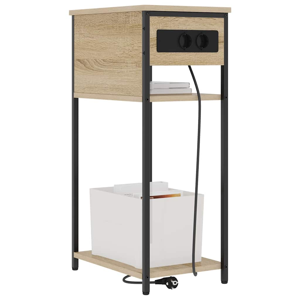 Nachtkastje Sonoma Eiken 41 x 28 x 76 cm Bewerkt hout is nu te koop bij PeponiXL, paradijselijk wonen!