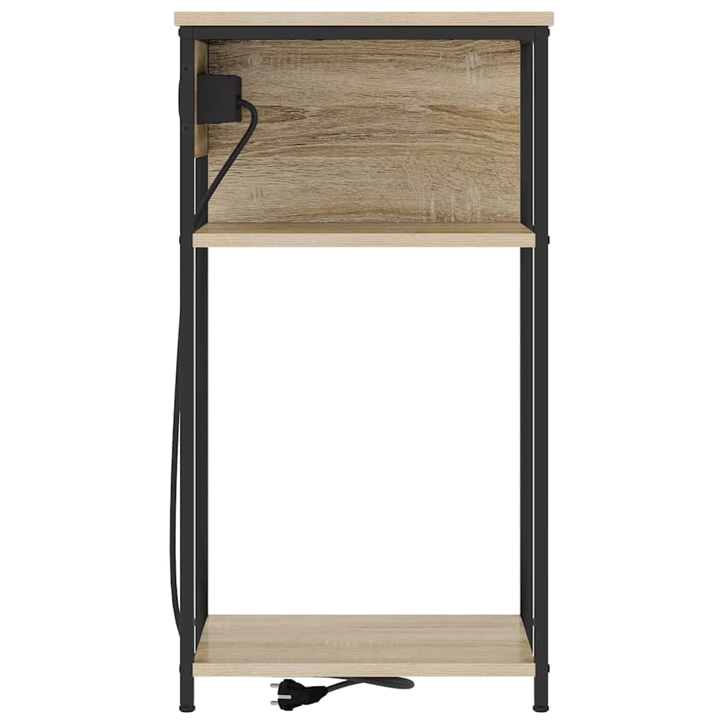 Nachtkastje Sonoma Eiken 41 x 28 x 76 cm Bewerkt hout is nu te koop bij PeponiXL, paradijselijk wonen!