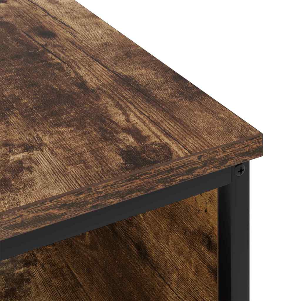 Nachtkastje Gerookt eiken 41 x 28 x 76 cm Bewerkt hout is nu te koop bij PeponiXL, paradijselijk wonen!
