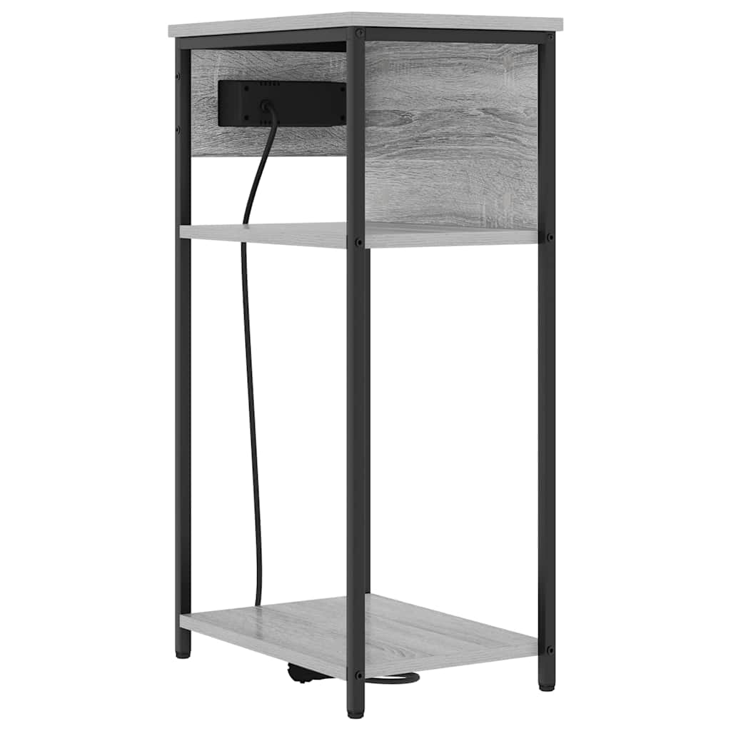Nachtkastje Grijs Sonoma 41 x 28 x 76 cm Bewerkt hout is nu te koop bij PeponiXL, paradijselijk wonen!