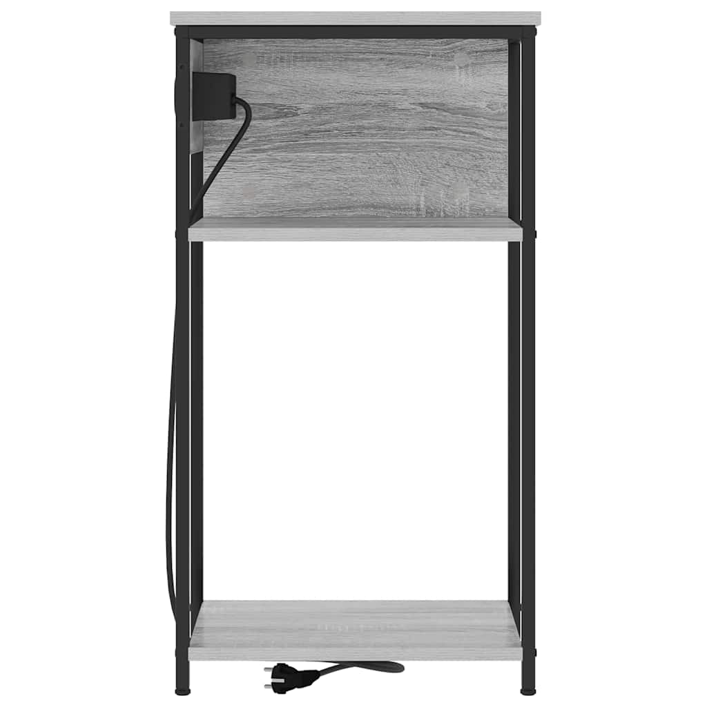 Nachtkastje Grijs Sonoma 41 x 28 x 76 cm Bewerkt hout is nu te koop bij PeponiXL, paradijselijk wonen!