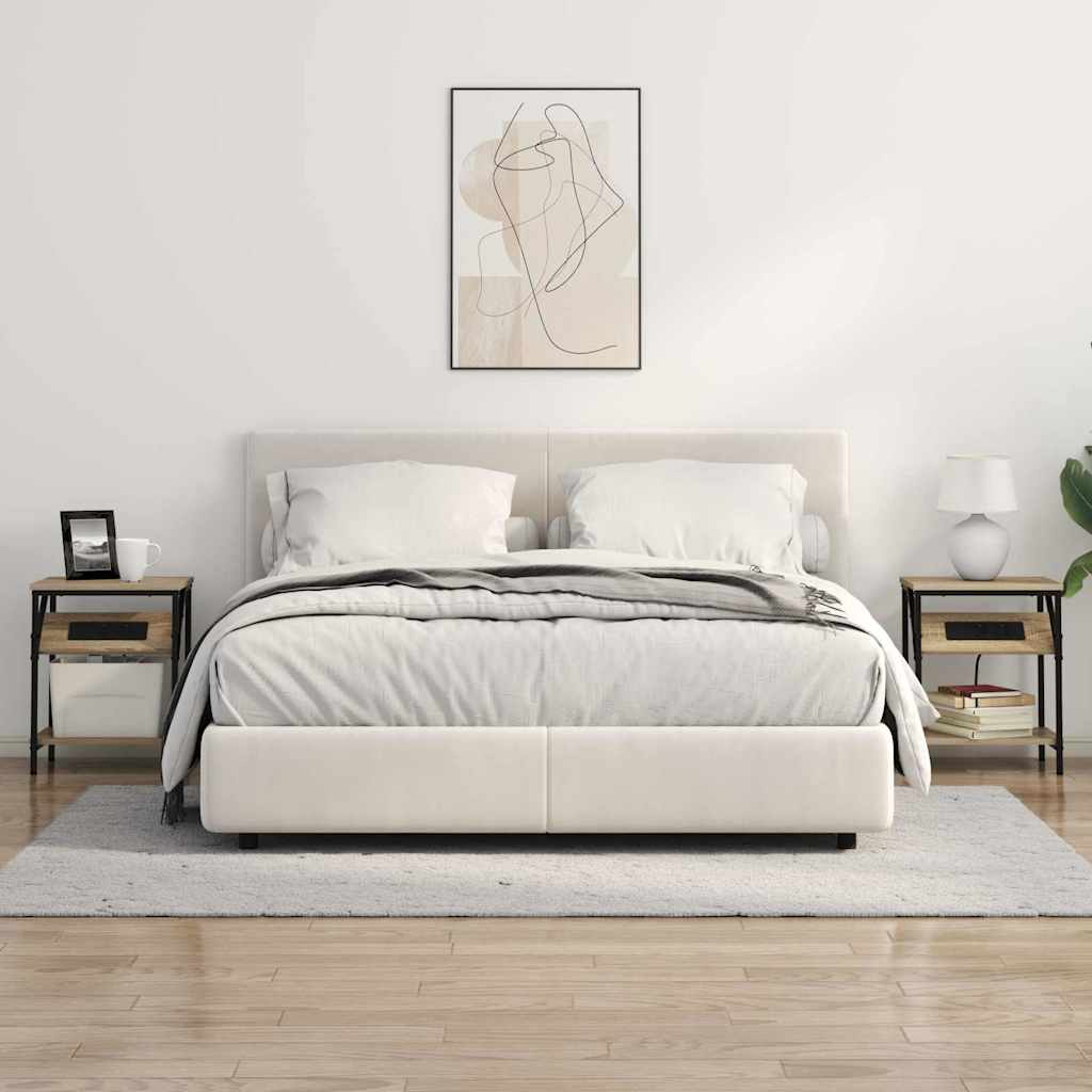 Nachtkastje Sonoma Eiken 38 x 30 x 48 cm Bewerkt hout is nu te koop bij PeponiXL, paradijselijk wonen!