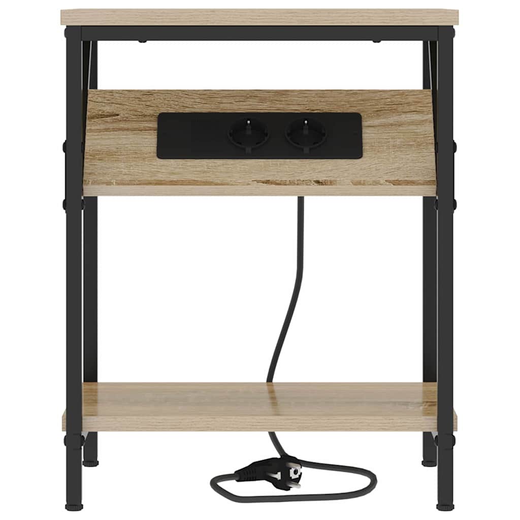 Nachtkastje 2 pcs Sonoma Eiken 38 x 30 x 48 cm Bewerkt hout is nu te koop bij PeponiXL, paradijselijk wonen!