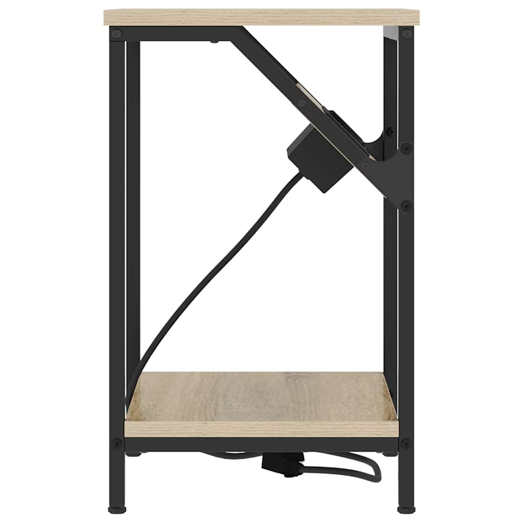 Nachtkastje 2 pcs Sonoma Eiken 38 x 30 x 48 cm Bewerkt hout is nu te koop bij PeponiXL, paradijselijk wonen!