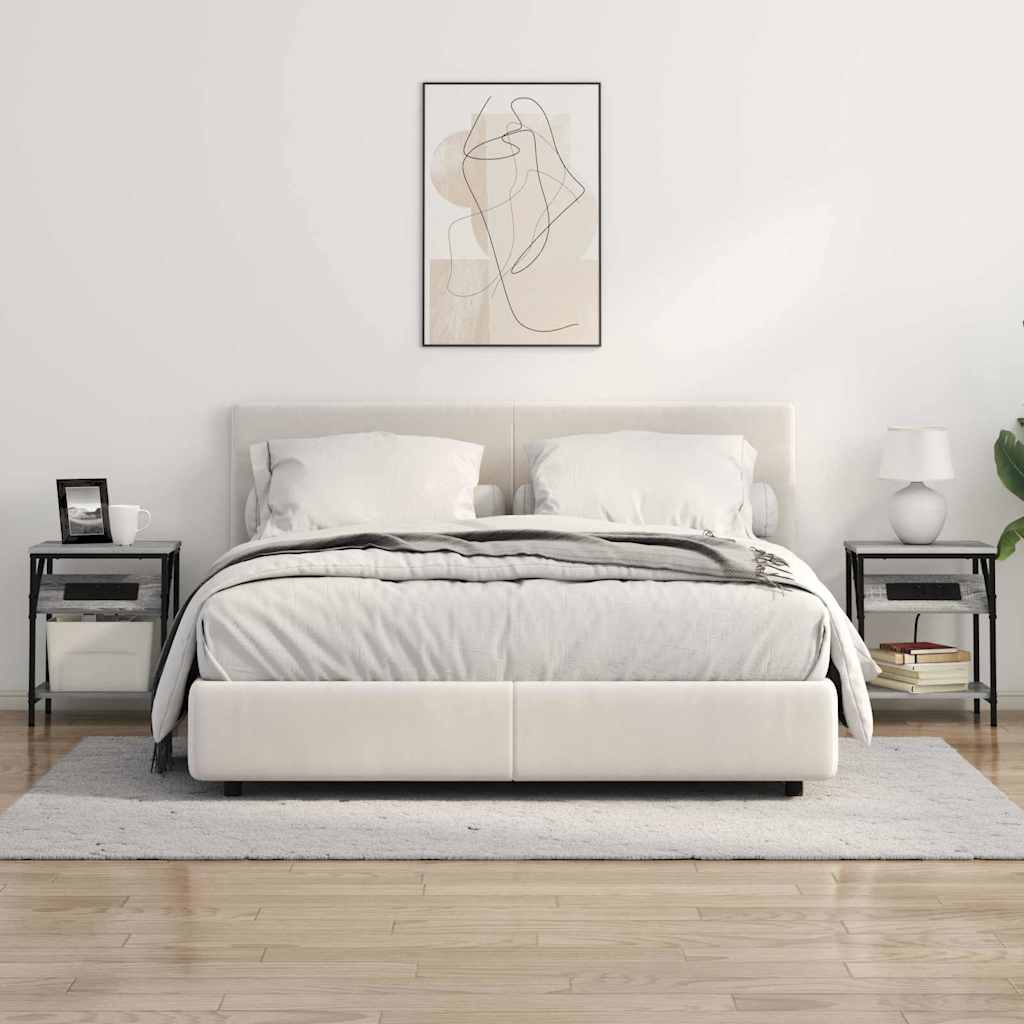 Nachtkastje 2 pcs Grijs Sonoma 38 x 30 x 48 cm Bewerkt hout is nu te koop bij PeponiXL, paradijselijk wonen!