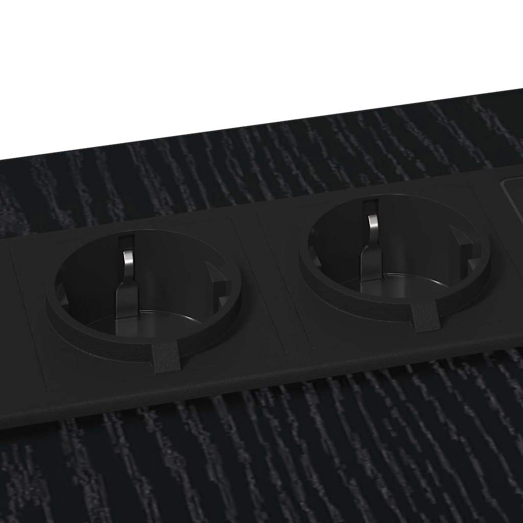 Nachtkastje Zwart Eiken 41,5 x 26 x 60,5 cm Bewerkt hout is nu te koop bij PeponiXL, paradijselijk wonen!