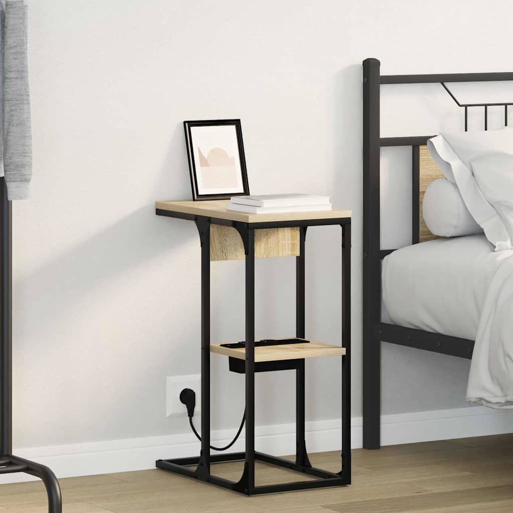 Nachtkastje Sonoma Eiken 41,5 x 26 x 60,5 cm Bewerkt hout is nu te koop bij PeponiXL, paradijselijk wonen!