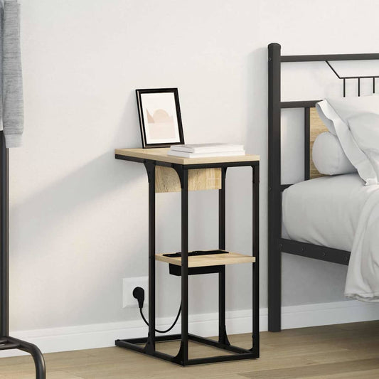 Nachtkastje Sonoma Eiken 41,5 x 26 x 60,5 cm Bewerkt hout is nu te koop bij PeponiXL, paradijselijk wonen!