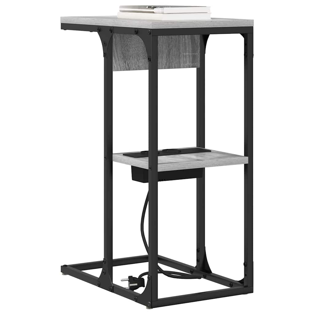 Nachtkastje Grijs Sonoma 41,5 x 26 x 60,5 cm Bewerkt hout is nu te koop bij PeponiXL, paradijselijk wonen!