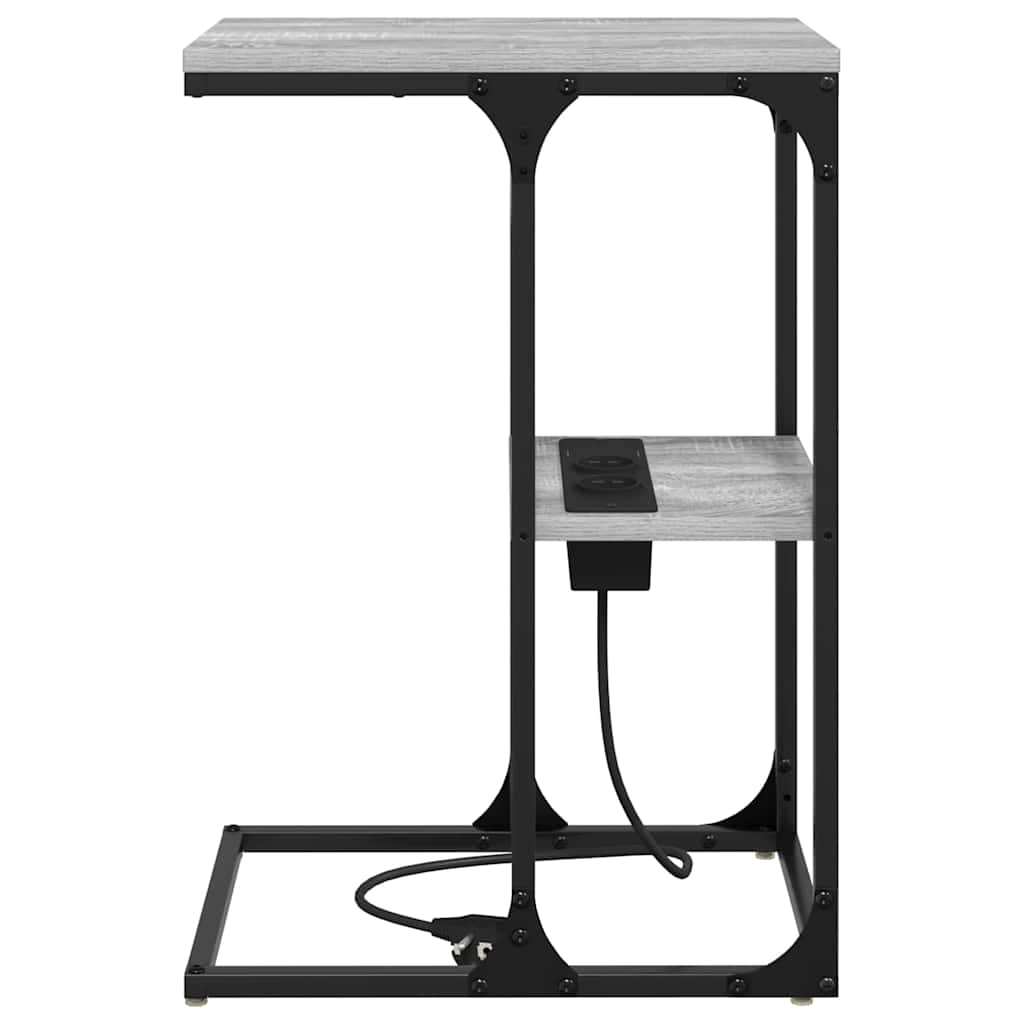 Nachtkastje Grijs Sonoma 41,5 x 26 x 60,5 cm Bewerkt hout is nu te koop bij PeponiXL, paradijselijk wonen!