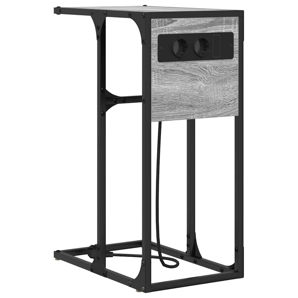 Nachtkastje Grijs Sonoma 41,5 x 26 x 60,5 cm Bewerkt hout is nu te koop bij PeponiXL, paradijselijk wonen!