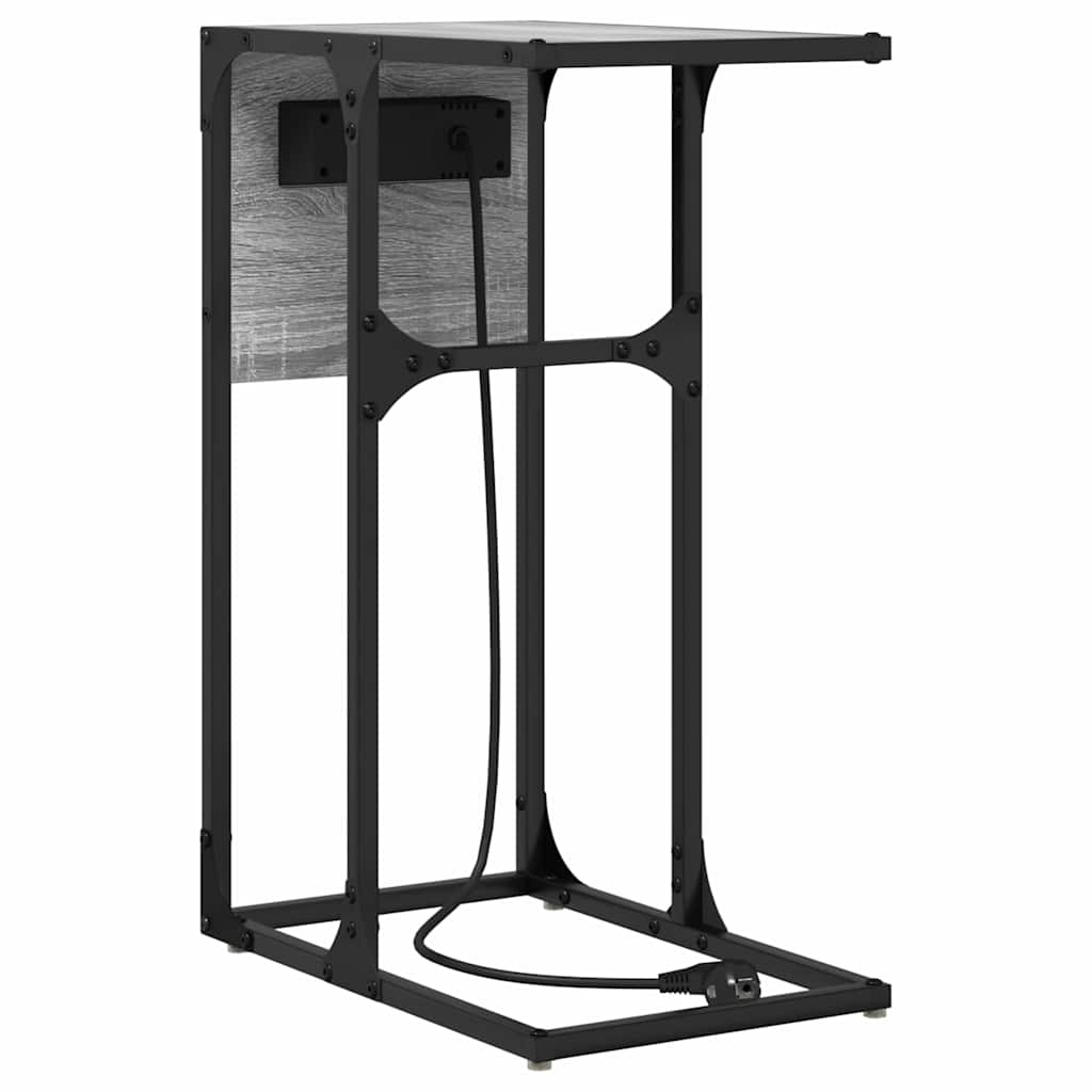 Nachtkastje Grijs Sonoma 41,5 x 26 x 60,5 cm Bewerkt hout is nu te koop bij PeponiXL, paradijselijk wonen!