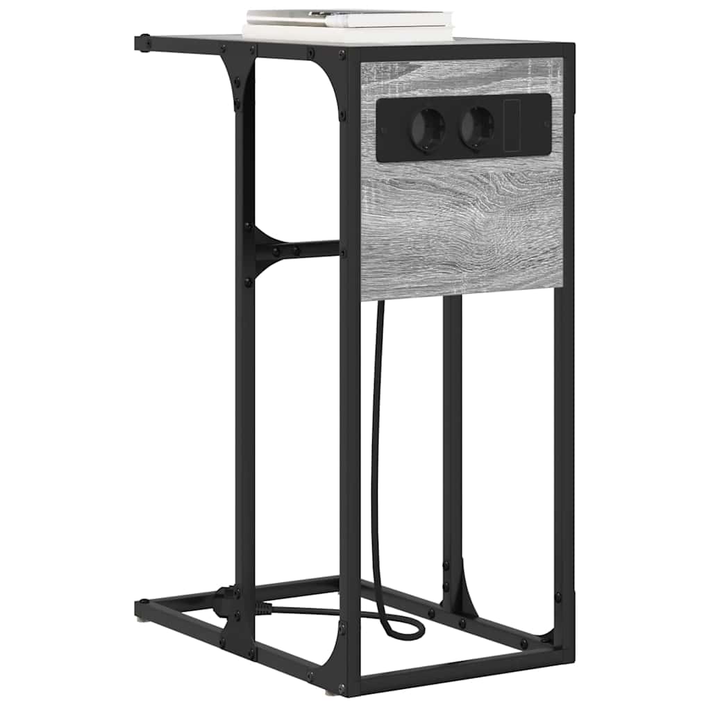 Nachtkastje Grijs Sonoma 41,5 x 26 x 60,5 cm Bewerkt hout is nu te koop bij PeponiXL, paradijselijk wonen!