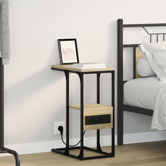 Nachtkastje Sonoma eiken 41.5 x 26 x 60.5 cm Bewerkt hout is nu te koop bij PeponiXL, paradijselijk wonen!