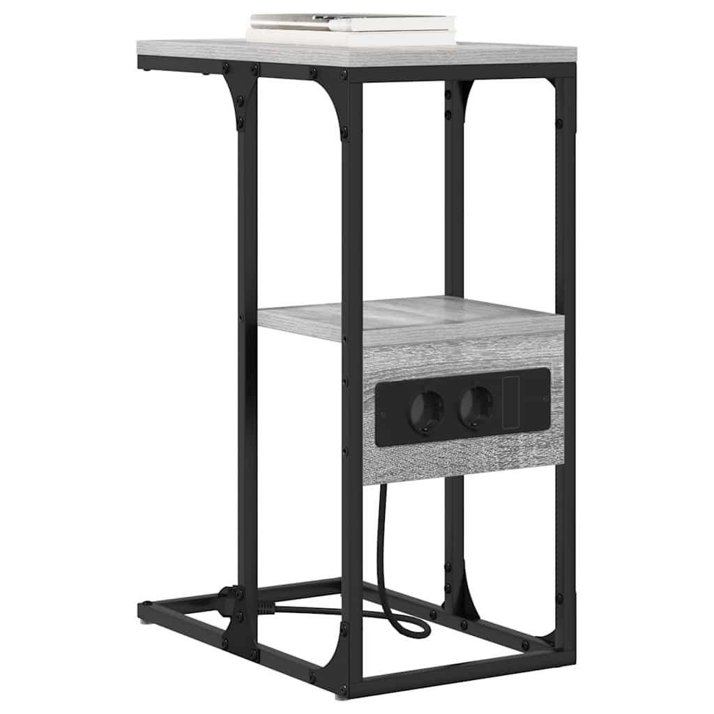 Nachtkastje Grijs sonoma 41.5 x 26 x 60.5 cm Bewerkt hout is nu te koop bij PeponiXL, paradijselijk wonen!