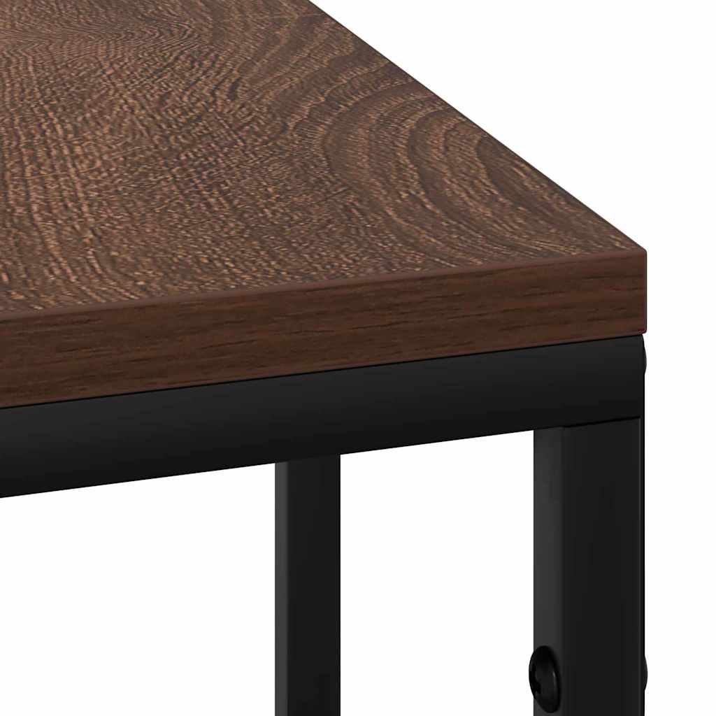 Nachtkastje bruin eikenkleur 41.5 x 26 x 60.5 cm Bewerkt hout is nu te koop bij PeponiXL, paradijselijk wonen!