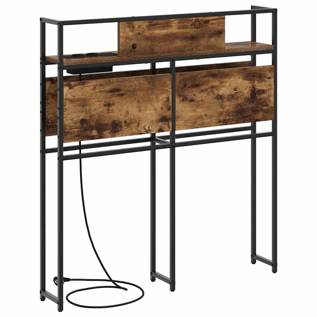 Opberghoofdbord met opslag Gerookt eiken Bewerkt hout is nu te koop bij PeponiXL, paradijselijk wonen!