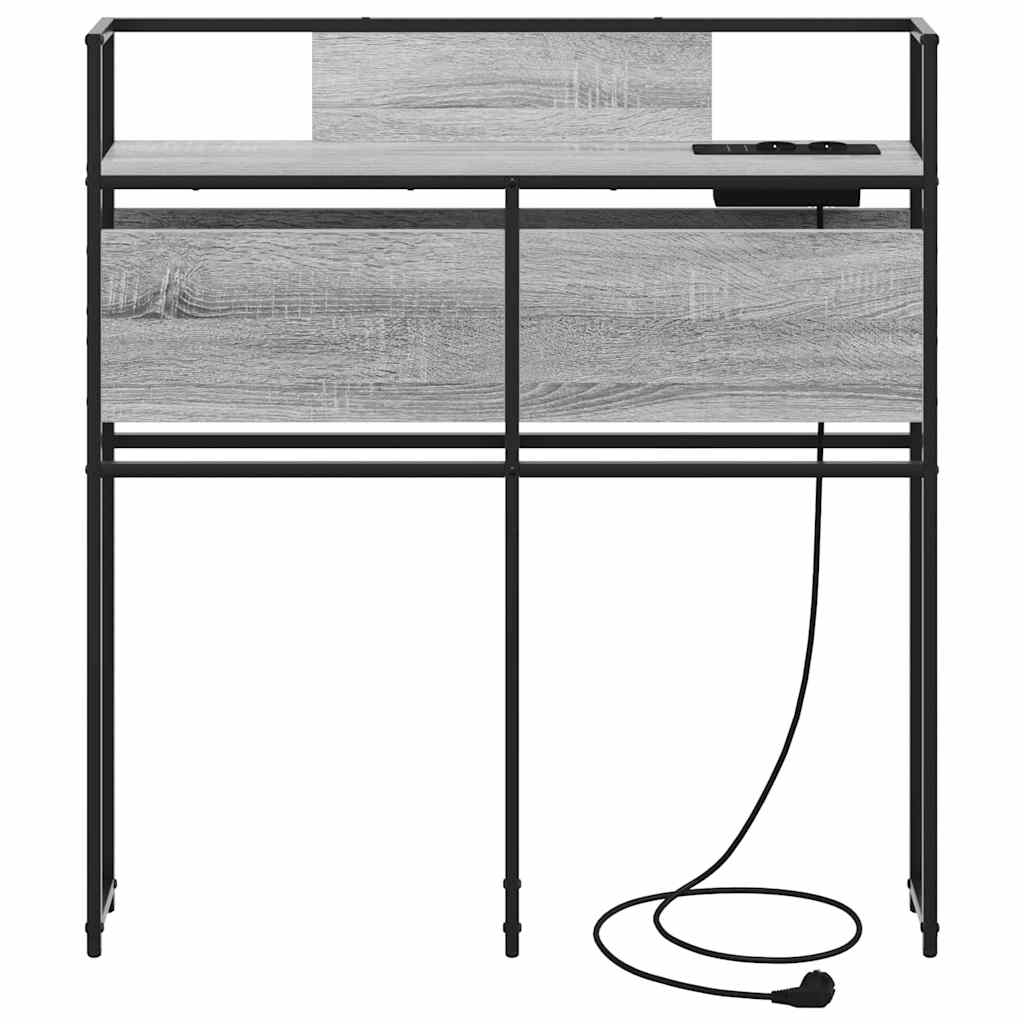 Opberghoofdbord met opslag Grijs sonoma Bewerkt hout is nu te koop bij PeponiXL, paradijselijk wonen!