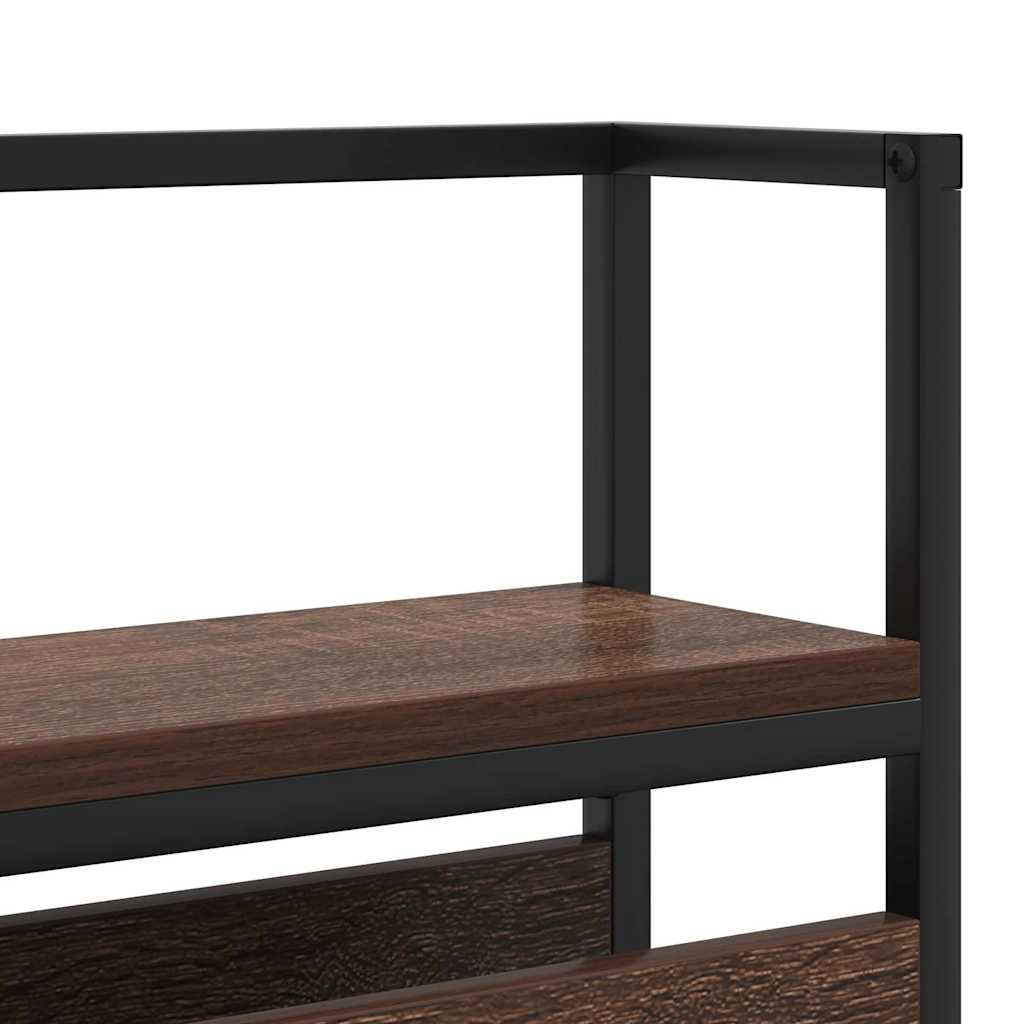 Opberghoofdbord met opslag bruin eikenkleur Bewerkt hout is nu te koop bij PeponiXL, paradijselijk wonen!