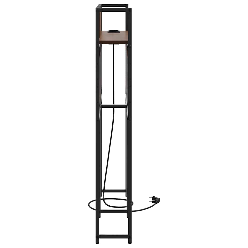 Opberghoofdbord met opslag bruin eikenkleur Bewerkt hout is nu te koop bij PeponiXL, paradijselijk wonen!
