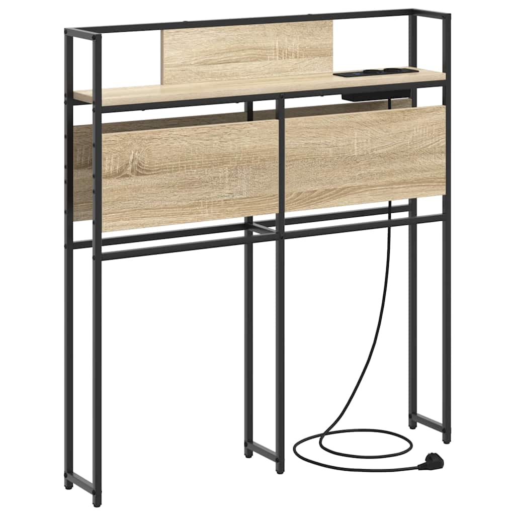 Opberghoofdbord met opslag Sonoma eiken Bewerkt hout is nu te koop bij PeponiXL, paradijselijk wonen!