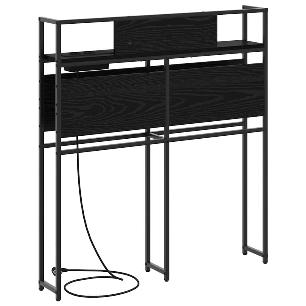 Opberghoofdbord met opslag Zwart eiken Bewerkt hout is nu te koop bij PeponiXL, paradijselijk wonen!
