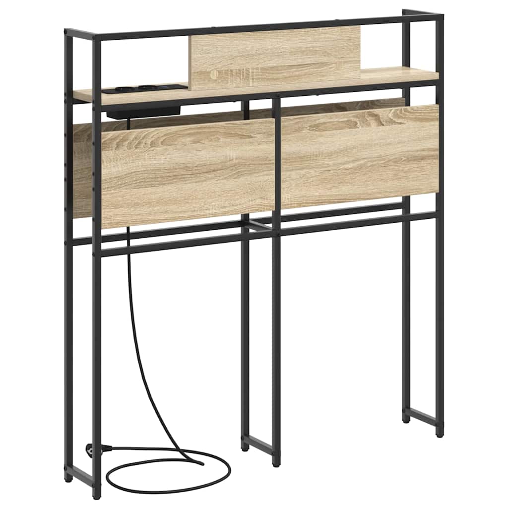 Opberghoofdbord met opslag Sonoma eiken Bewerkt hout is nu te koop bij PeponiXL, paradijselijk wonen!