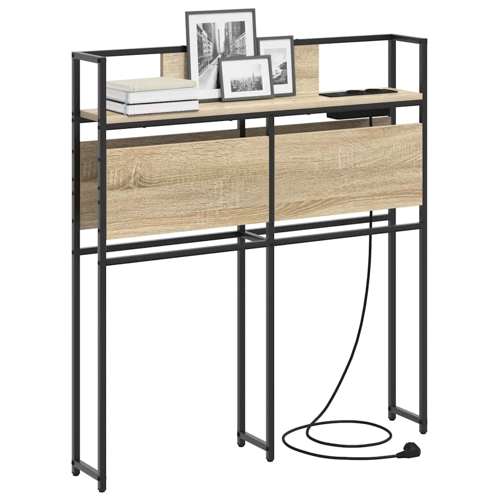 Opberghoofdbord met opslag Sonoma eiken Bewerkt hout is nu te koop bij PeponiXL, paradijselijk wonen!