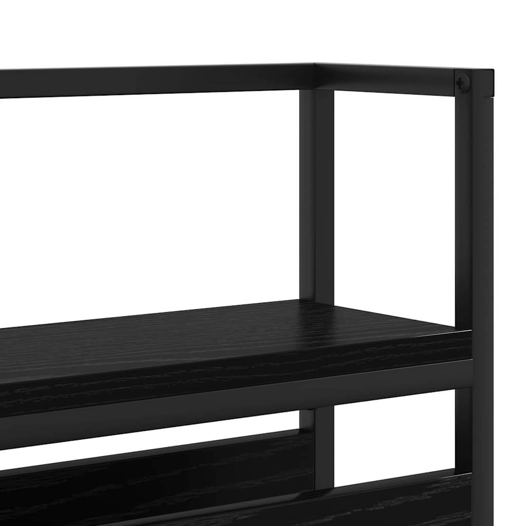 Opberghoofdbord met opslag Zwart eiken Bewerkt hout is nu te koop bij PeponiXL, paradijselijk wonen!