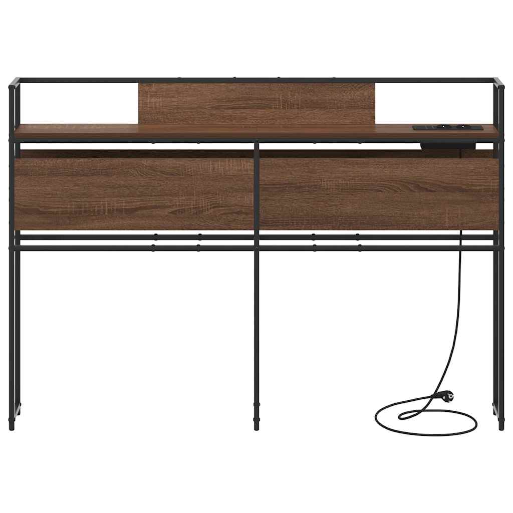 Opberghoofdbord met opslag bruin eikenkleur Bewerkt hout is nu te koop bij PeponiXL, paradijselijk wonen!