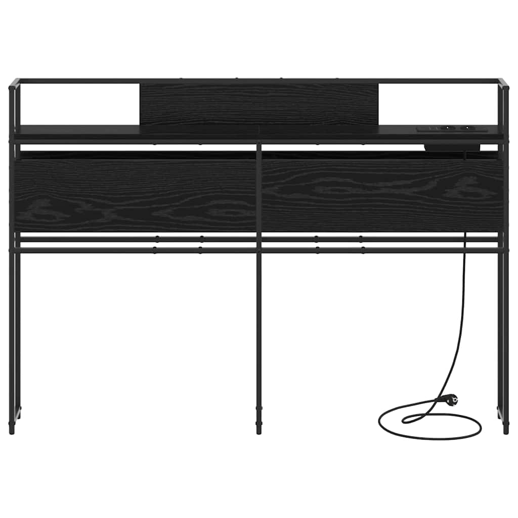 Opberghoofdbord met opslag Zwart eiken Bewerkt hout is nu te koop bij PeponiXL, paradijselijk wonen!