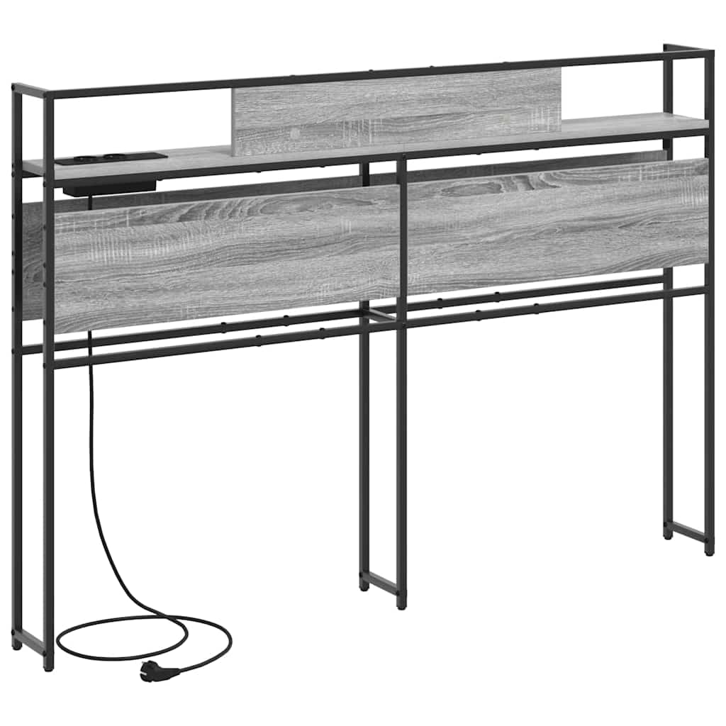 Opberghoofdbord met opslag Grijs sonoma Bewerkt hout is nu te koop bij PeponiXL, paradijselijk wonen!