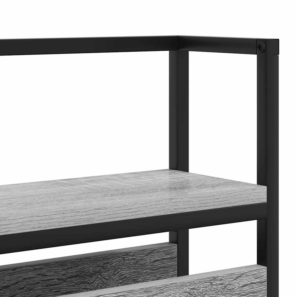 Opberghoofdbord met opslag Grijs sonoma Bewerkt hout is nu te koop bij PeponiXL, paradijselijk wonen!