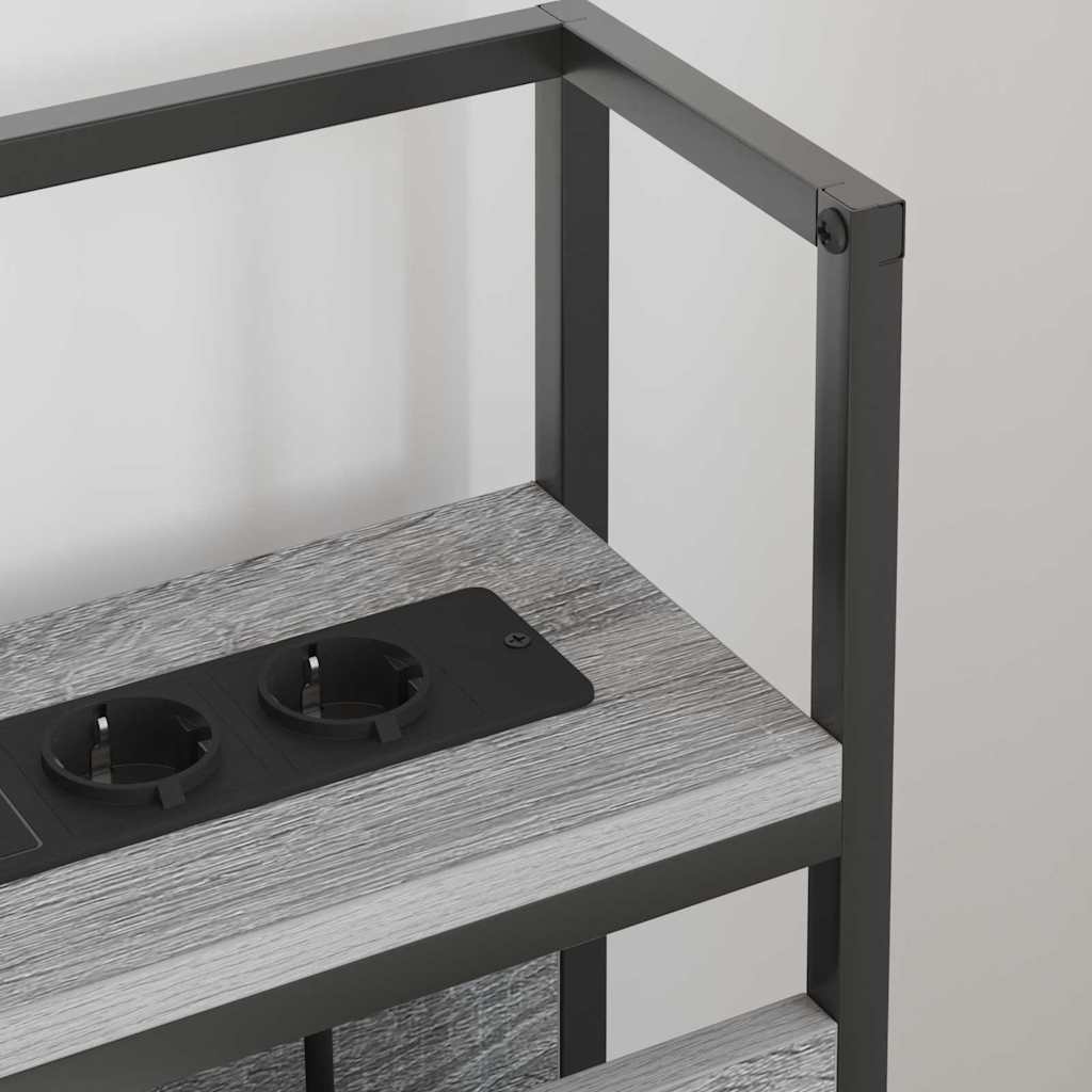 Opberghoofdbord met opslag Grijs sonoma Bewerkt hout is nu te koop bij PeponiXL, paradijselijk wonen!