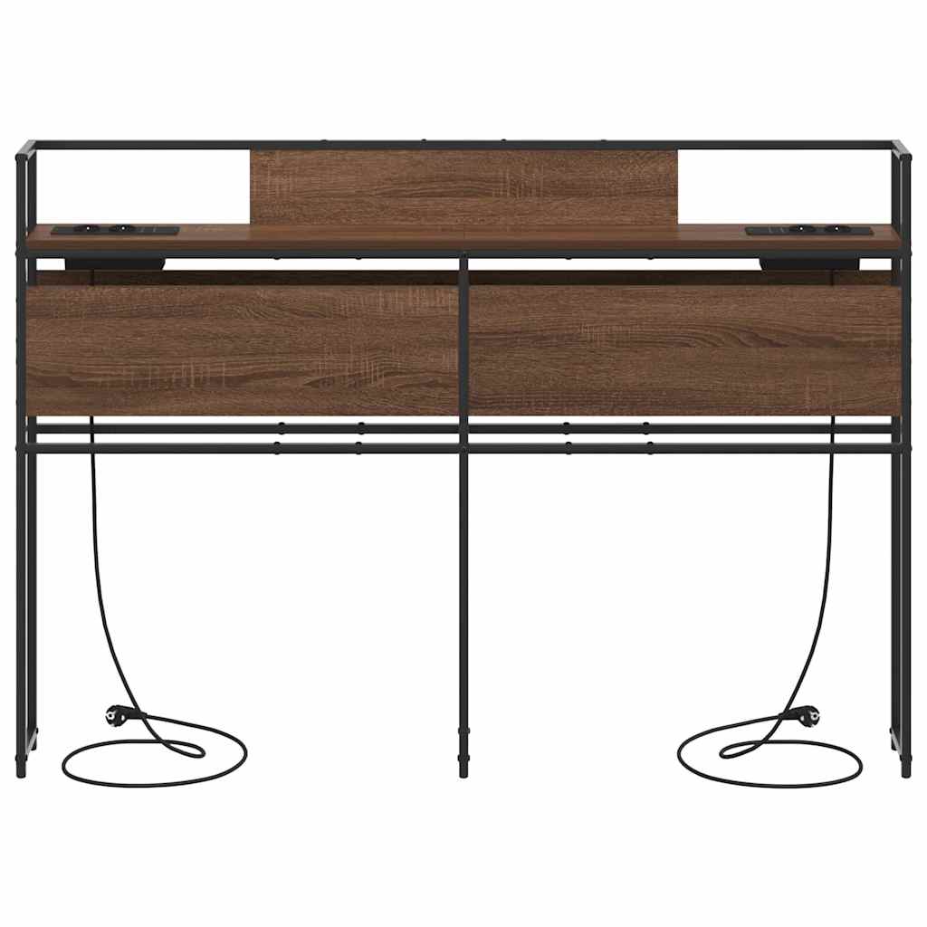 Opberghoofdbord met opslag bruin eikenkleur Bewerkt hout is nu te koop bij PeponiXL, paradijselijk wonen!