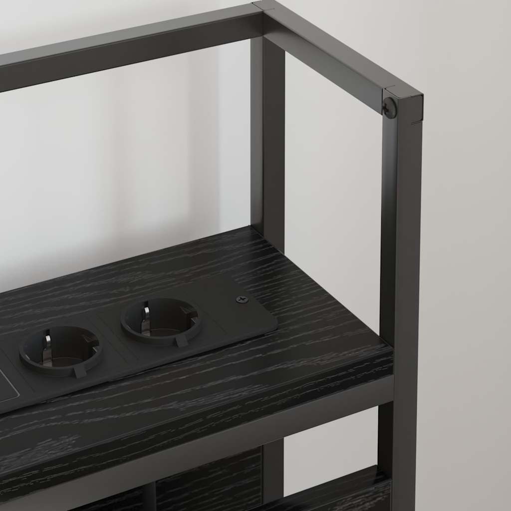 Opberghoofdbord met opslag Zwart eiken Bewerkt hout is nu te koop bij PeponiXL, paradijselijk wonen!