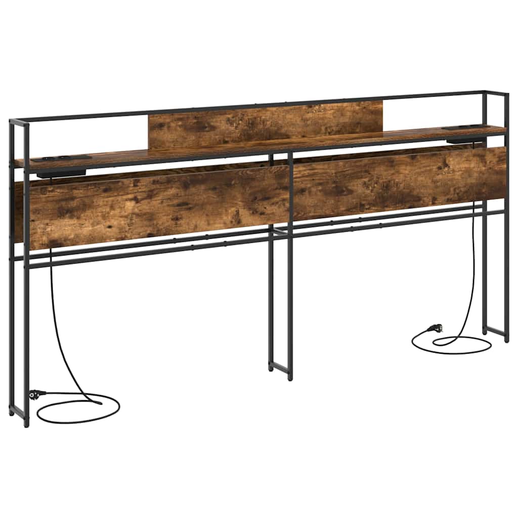 Opberghoofdbord met opslag Gerookt eiken Bewerkt hout is nu te koop bij PeponiXL, paradijselijk wonen!
