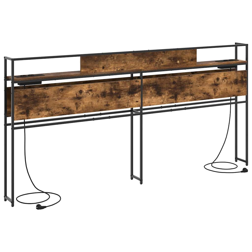Opberghoofdbord met opslag Gerookt eiken Bewerkt hout is nu te koop bij PeponiXL, paradijselijk wonen!